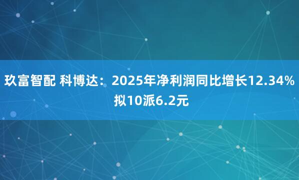 玖富智配 科博达：2025年净利润同比增长12.34% 拟10派6.2元