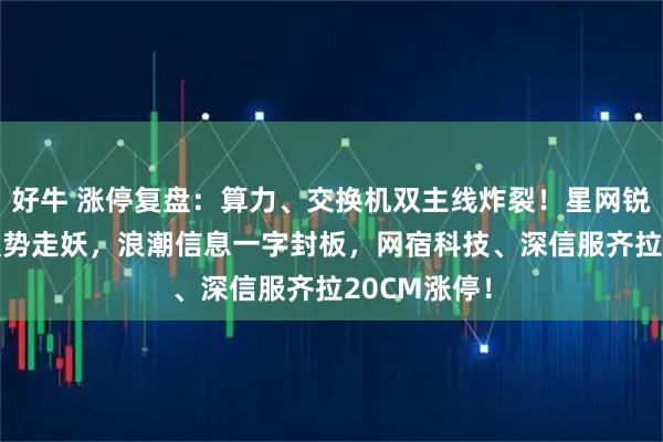 好牛 涨停复盘:算力、交换机双主线炸裂!星网锐捷7天5板强势走妖,浪潮信息一字封板,网宿科技、深信服齐拉20CM涨停!